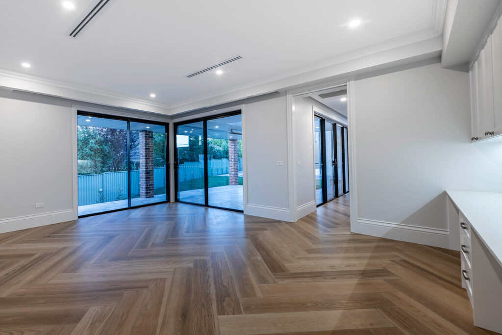 Ebden Street Ainslie living area and view to outdoor living space