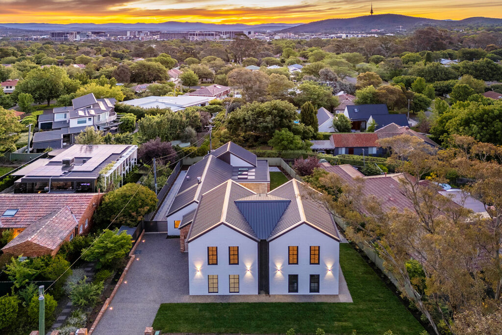 Ebden Street Ainslie drone shot from above